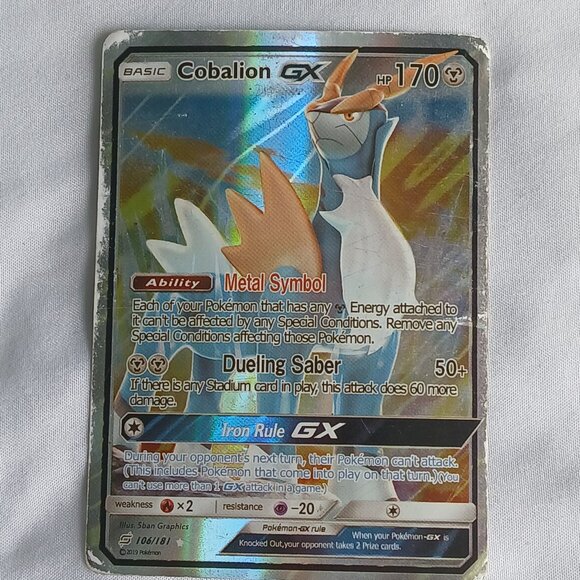 COBALION GX TEAM UP 106/181 POKEMON TCG - Picture 1 of 2